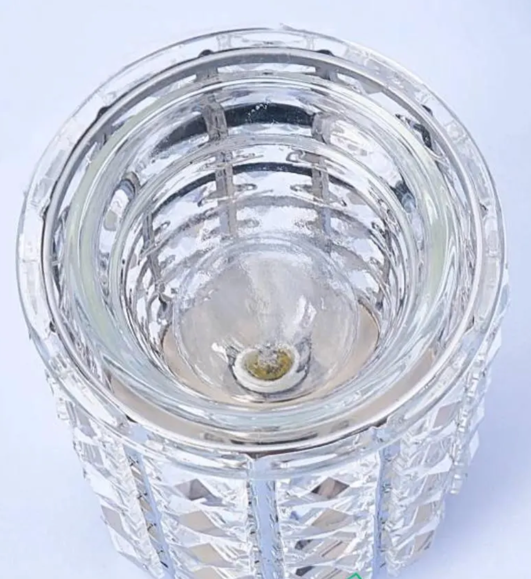 Square crystals style glass lamp electric wax melt burner