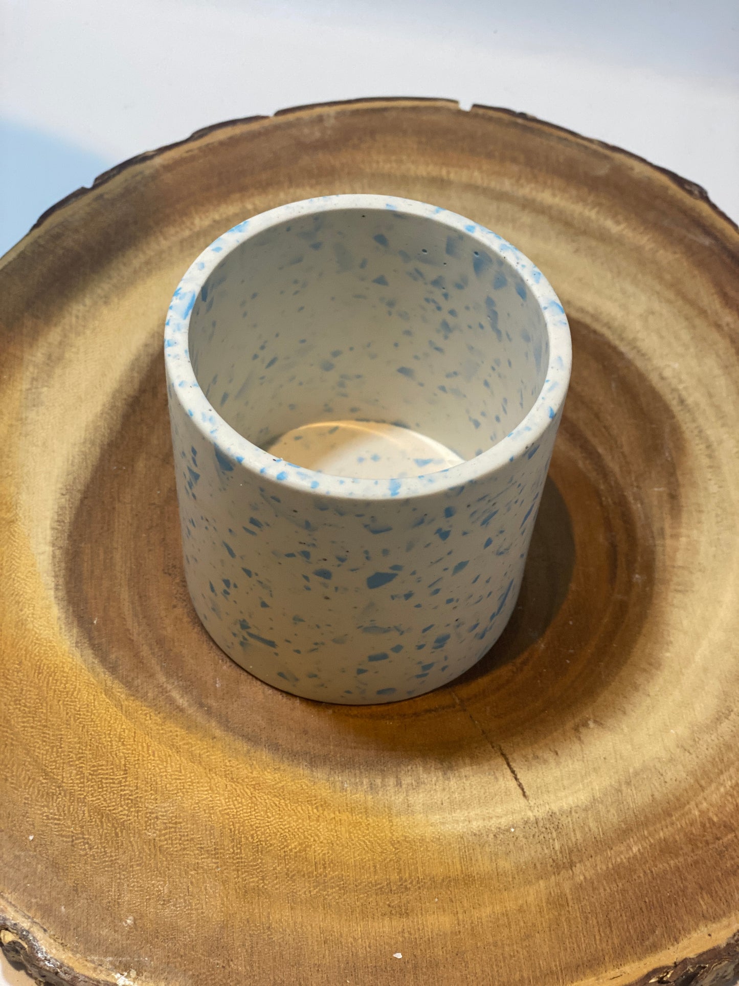 ‘Simply blue’ Toothbrush Holder with Blue Terrazzo Design