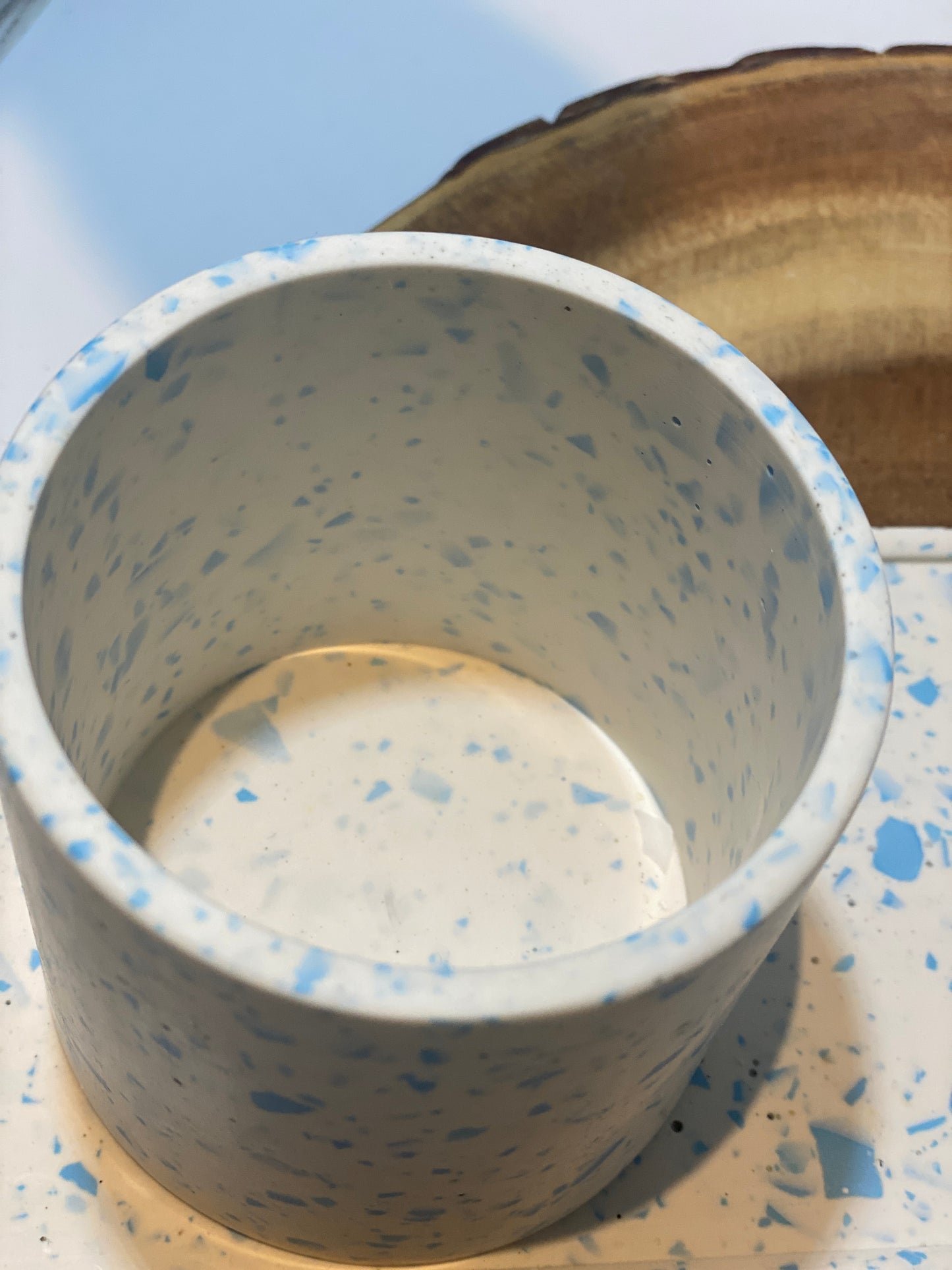 ‘Simply blue’ Toothbrush Holder with Blue Terrazzo Design