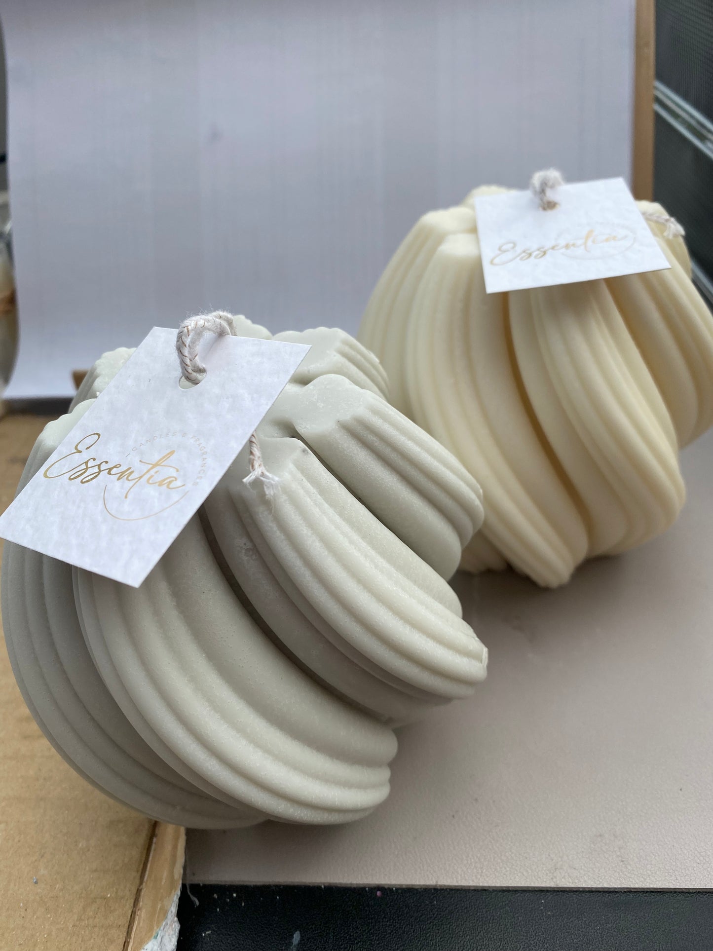 Large Spiral Swirl Candle