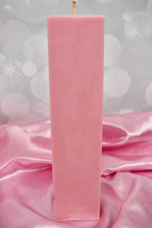 Tall Square Valentines Pillar candle