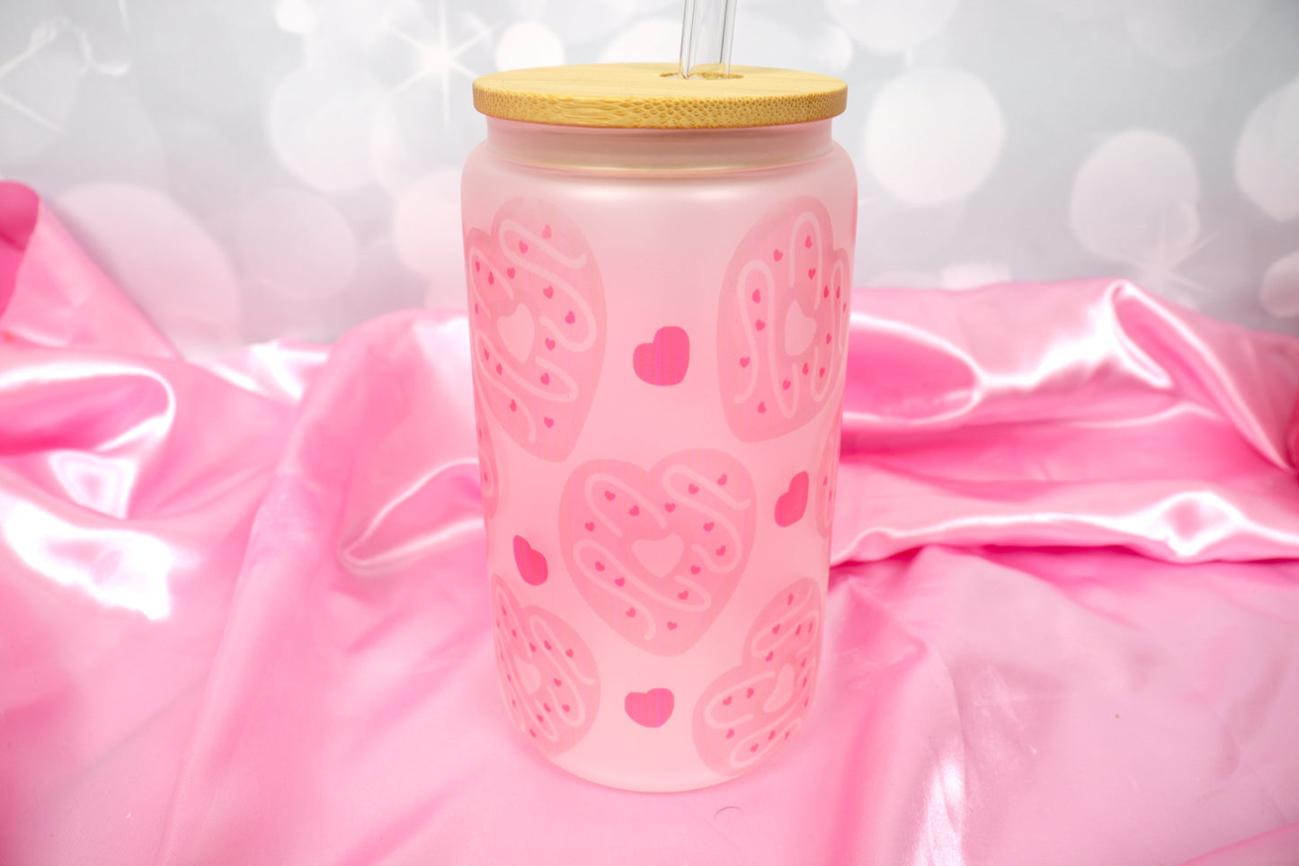 16oz Valentine’s Day Heart Cookies Libby Glass cup