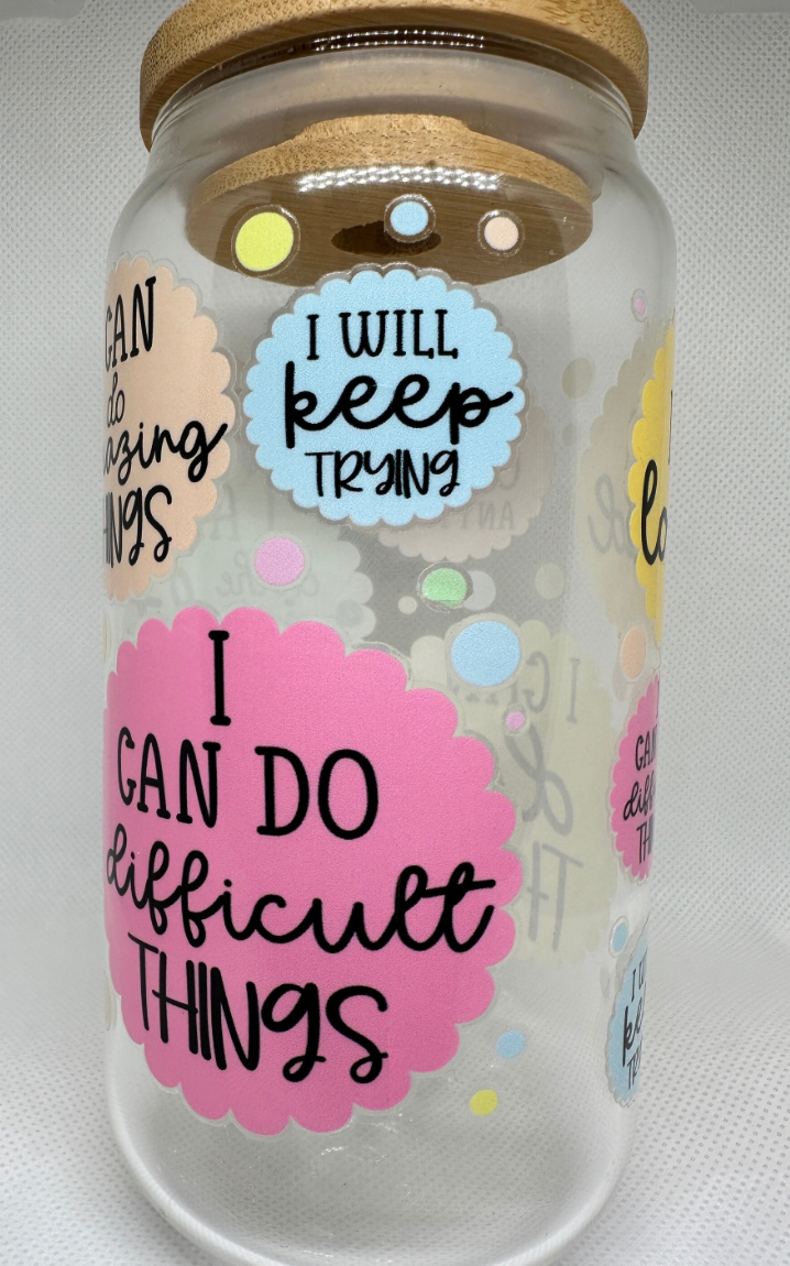 16oz motivation self-love Libby Glass cup