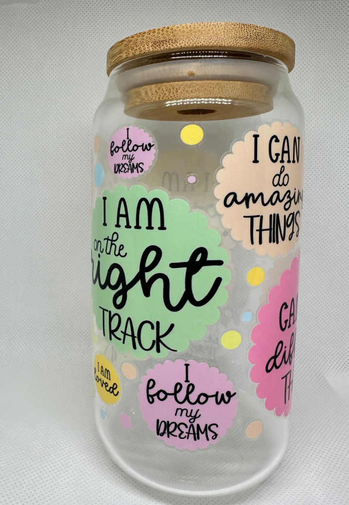 16oz motivation self-love Libby Glass cup
