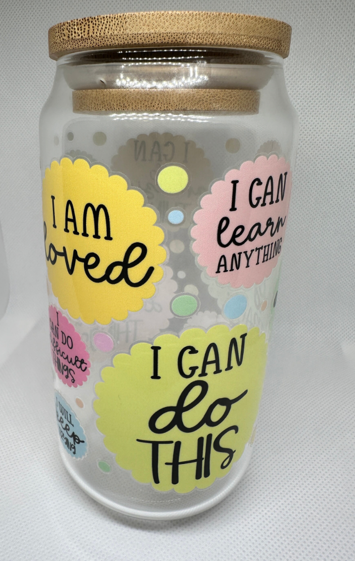 16oz motivation self-love Libby Glass cup