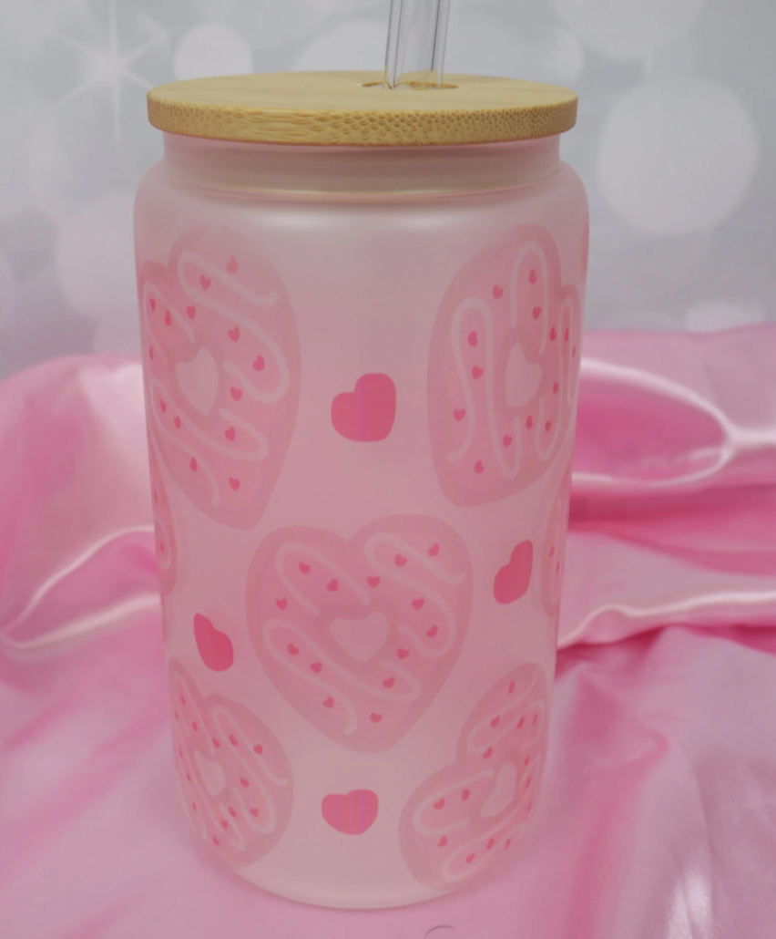 16oz Heart Cookies Libby Glass cup