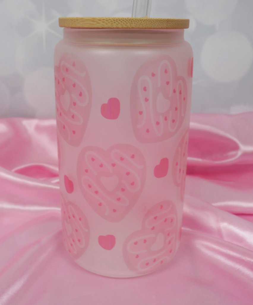 16oz Heart Cookies Libby Glass cup