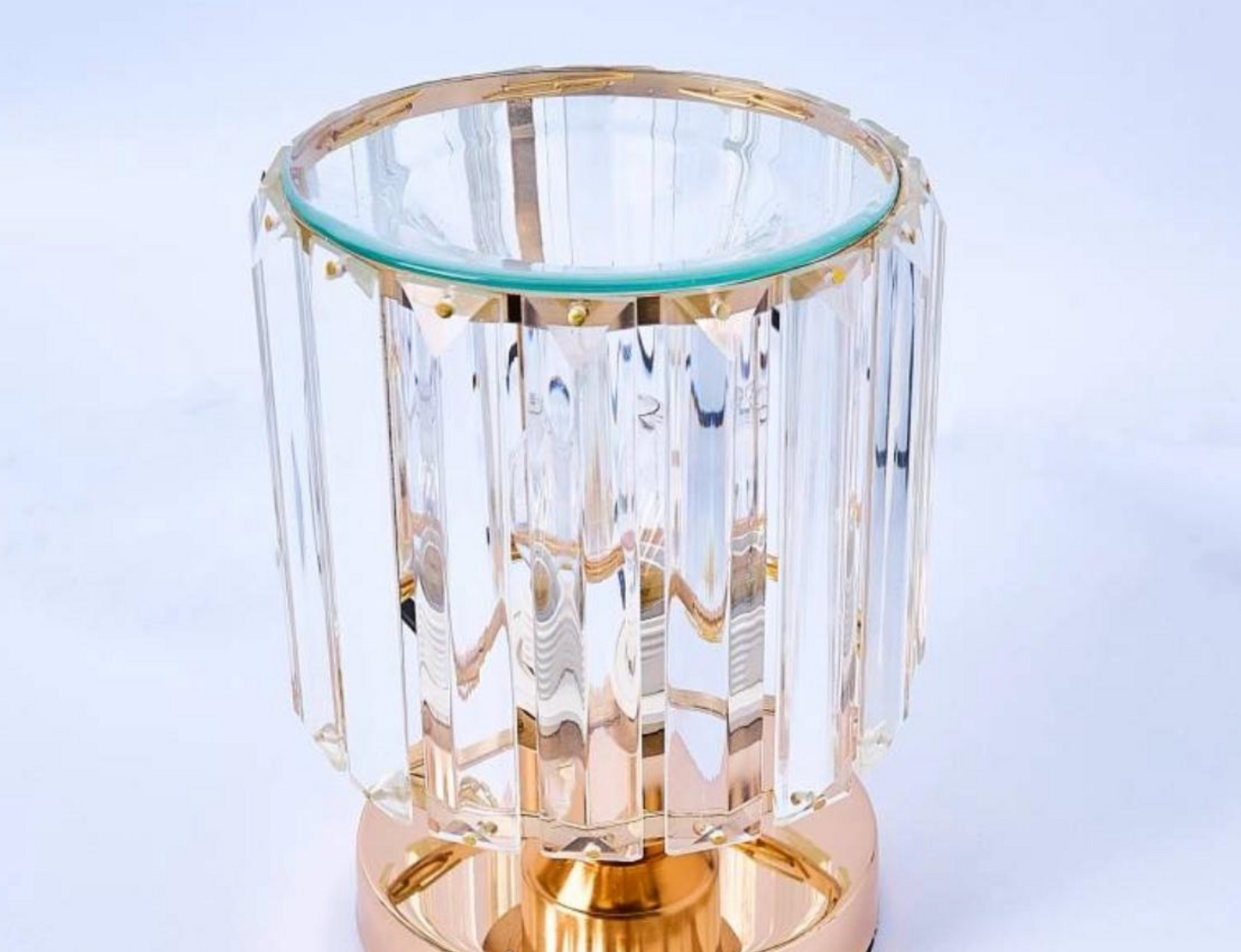 Gold glass lamp style electric wax melt burner