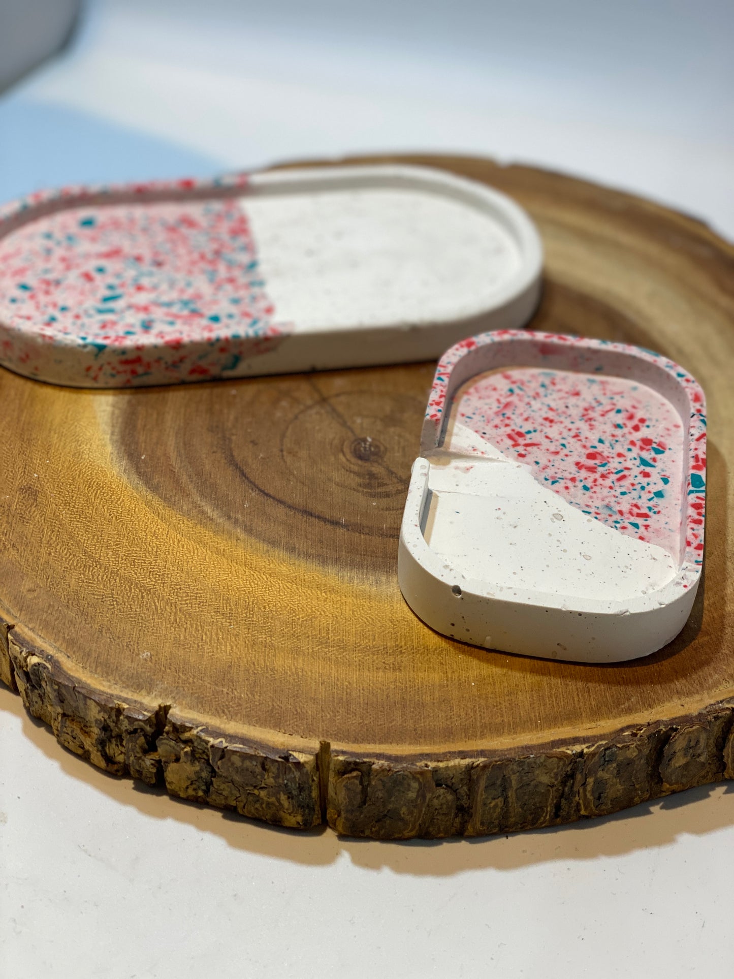 Soap tray (Hot Pink and Turquoise Terrazzo)