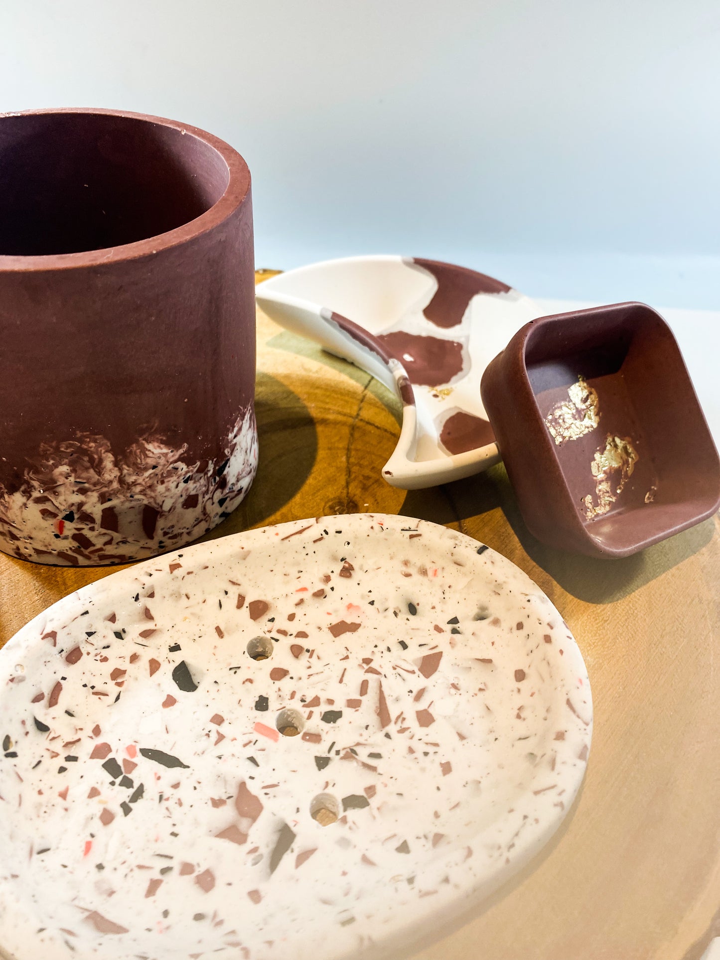 Soap dish - Burgundy mix