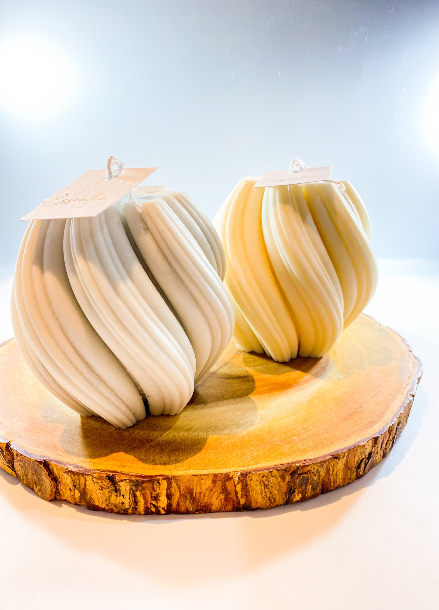 Large Spiral Swirl Candle