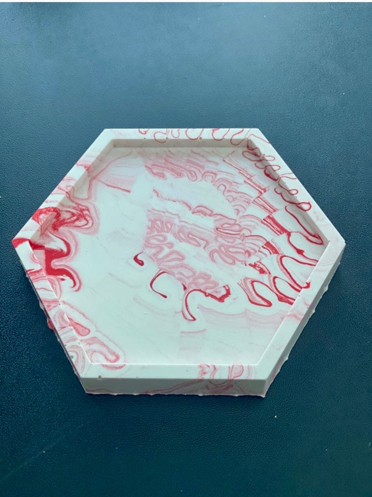 Red Marble Candle Coaster